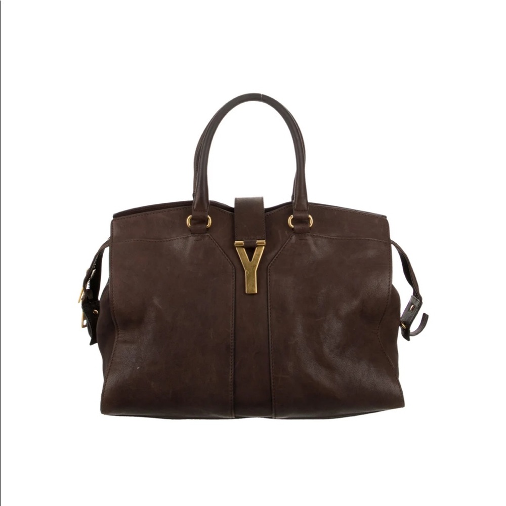 Saint Laurent Cabas Medium Chocolate Tote Bag Mint Condition